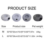 2-in-1 Donut Cat Tunnel & Cozy Felt Nest Bed | Dual Play & Deep Naps for Two Cats