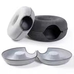 2-in-1 Donut Cat Tunnel & Cozy Felt Nest Bed | Dual Play & Deep Naps for Two Cats