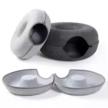 2-in-1 Donut Cat Tunnel & Cozy Felt Nest Bed | Dual Play & Deep Naps for Two Cats
