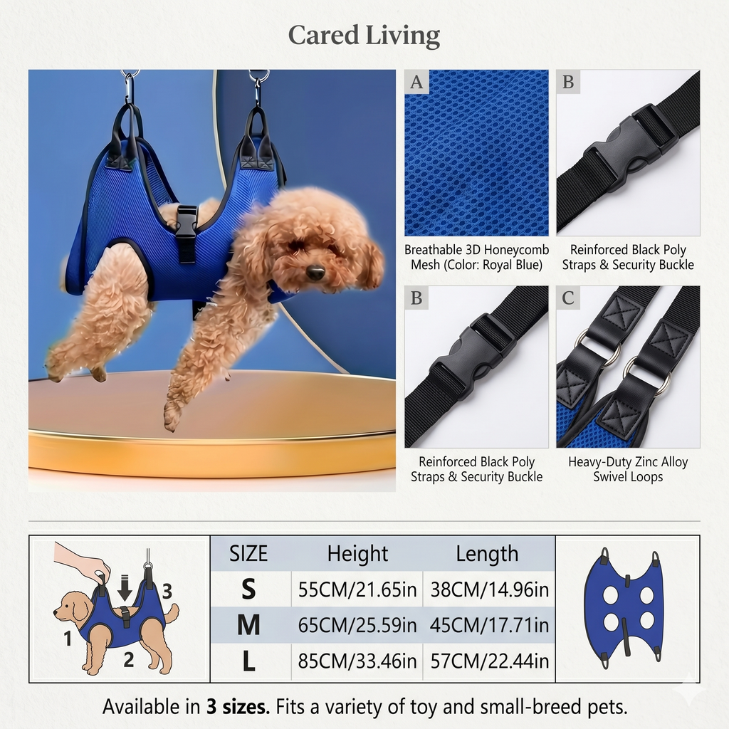 Pro-Series Pet Grooming Hammock & Restraint System