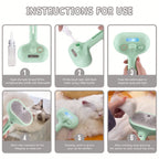 3-in-1 Nano-Mist Pet Steam Brush | The Ultimate Waterless Grooming Kit