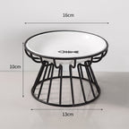 Pet Ceramic Bowl Nordic High Footed Ceramic Cat Food Bowl Snack Can Plate Anti Overturning Kitten Puppy Food Water Feeding Bowl