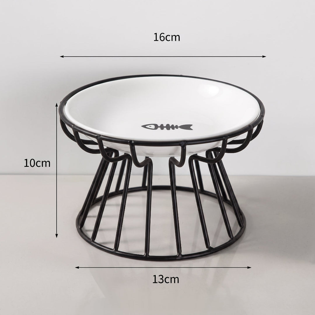 Pet Ceramic Bowl Nordic High Footed Ceramic Cat Food Bowl Snack Can Plate Anti Overturning Kitten Puppy Food Water Feeding Bowl