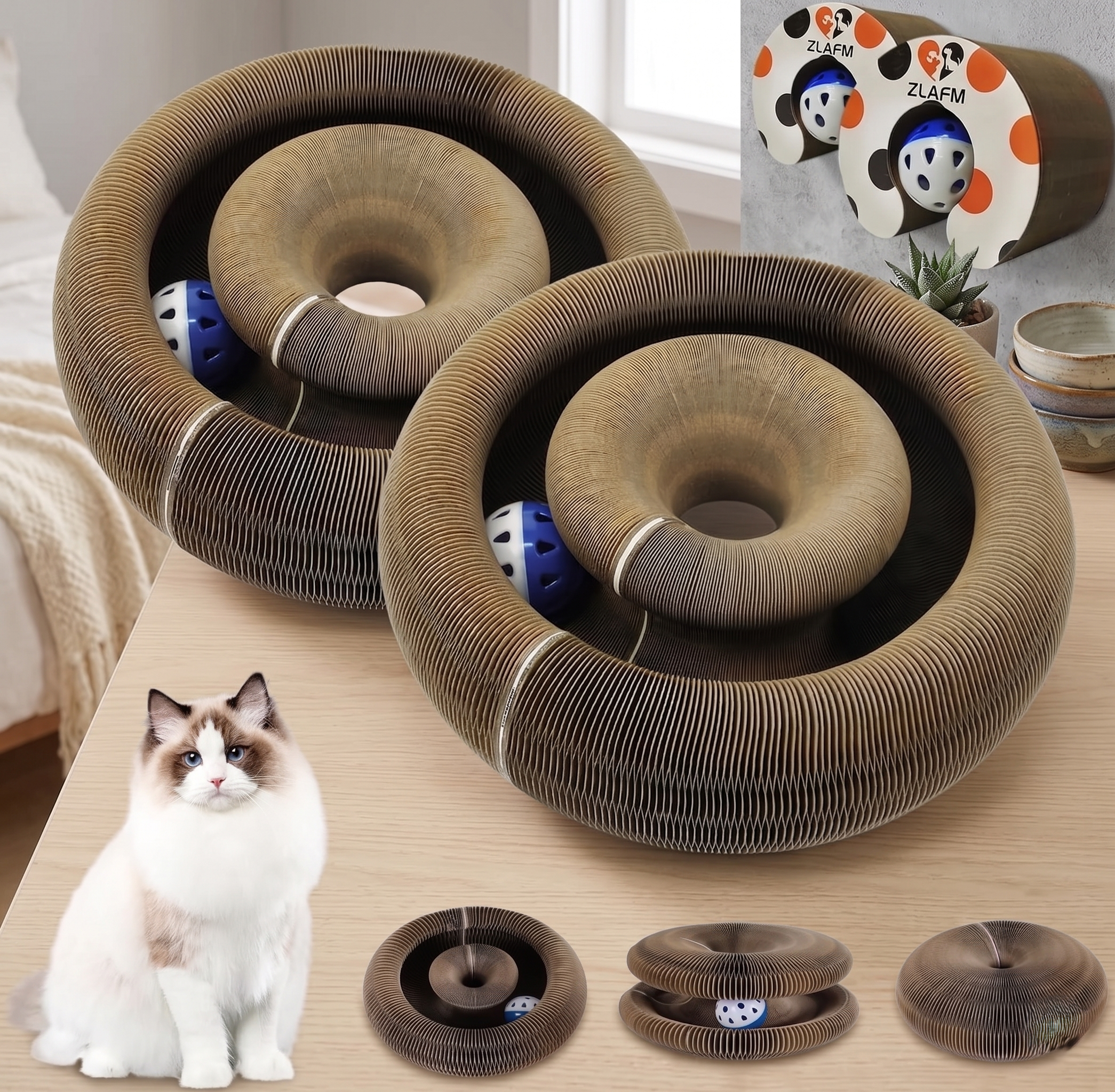 Accordion Wave Cat Scratcher